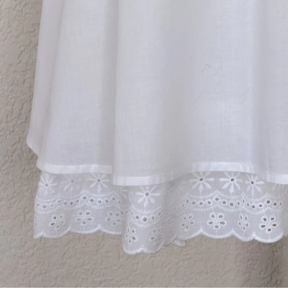 NWOT Mossimo Supply white cotton sundress with eyelet ruffle - Picture 3 of 5
